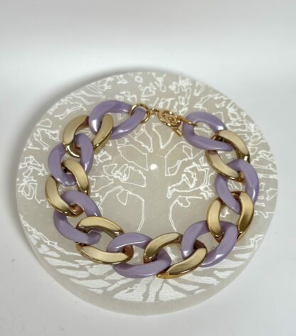 Bracelet parme et doré