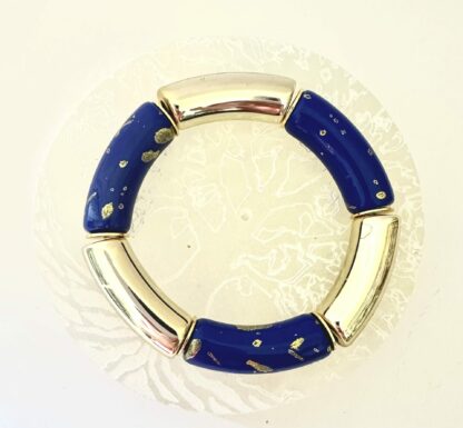 Bracelet bleu et doré