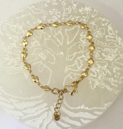 Bracelet cœur doré