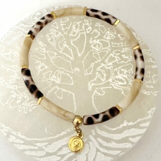 Bracelet beige léopard