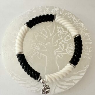 Bracelet spirale noir écru