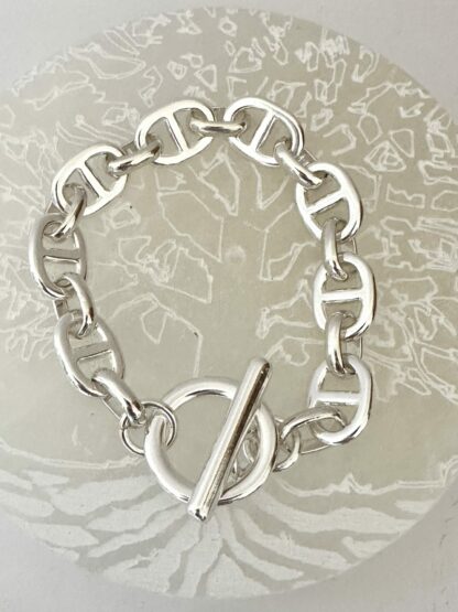 Bracelet argent maille marine