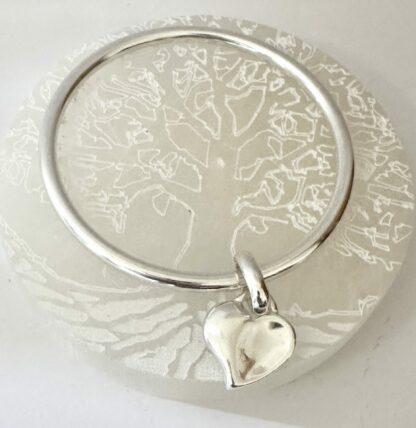 Jonc argent coeur