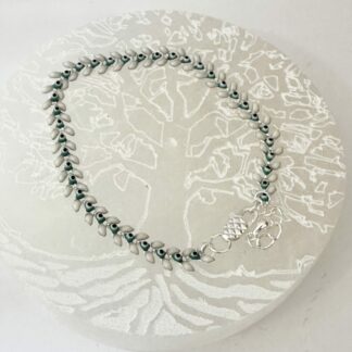 Bracelet chaîne argent épi œil