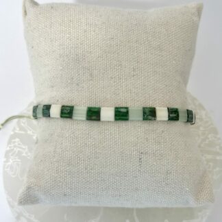 Bracelet Tila vert blanc