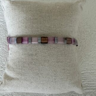 Bracelet Tila rose gris