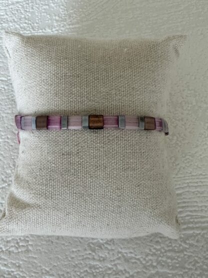 Bracelet Tila rose gris