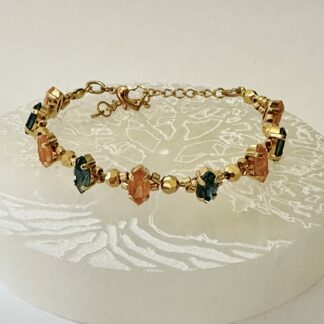 Bracelet Crystal vert ocre