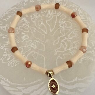 Bracelet beige ambré
