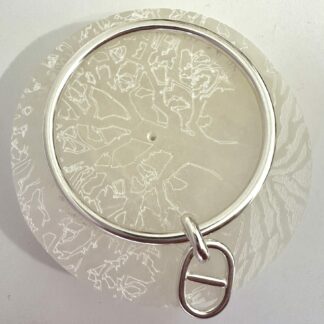 Jonc plaqué Argent maille marine