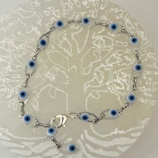 Bracelet œil argenté