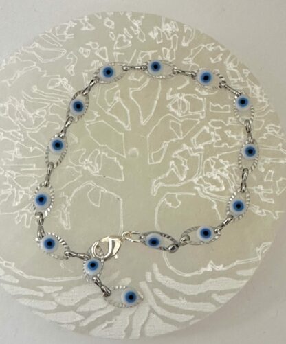 Bracelet œil argenté