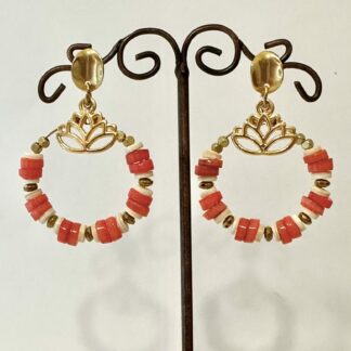 Boucles d’oreilles coquillage lotus