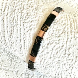 Bracelet Tila noir marbré cuivre