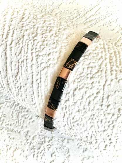 Bracelet Tila noir marbré cuivre