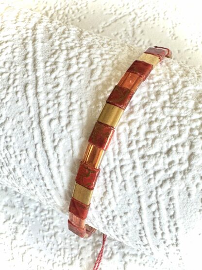 Bracelet tila terracota doré