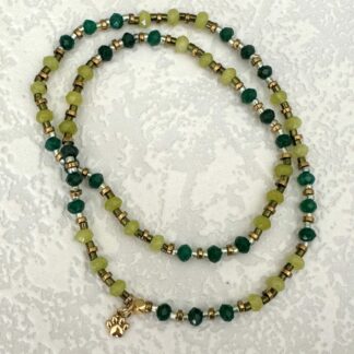 Bracelet 2 tours jade vert