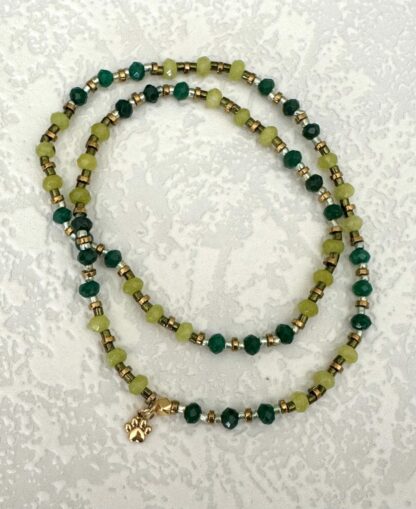 Bracelet 2 tours jade vert