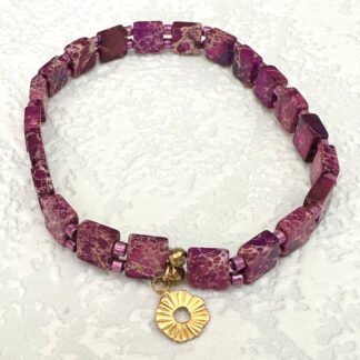 Bracelet violet marbré
