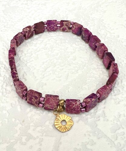 Bracelet violet marbré