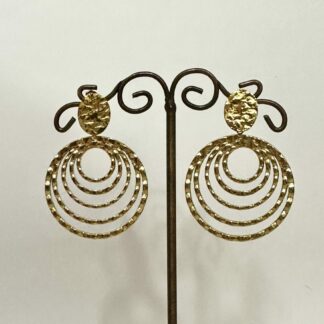 Boucles d’oreilles dorées rondes