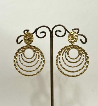 Boucles d’oreilles dorées rondes