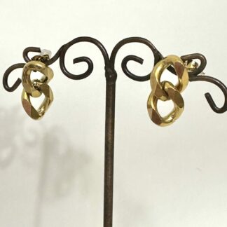 Boucles d’oreilles dorées maille chaîne