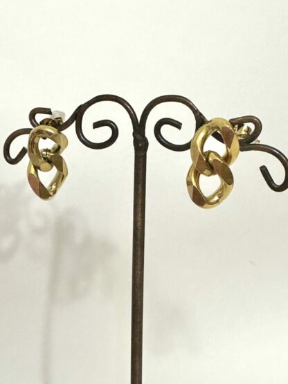 Boucles d’oreilles dorées maille chaîne