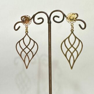 Boucles d’oreilles losanges dorées