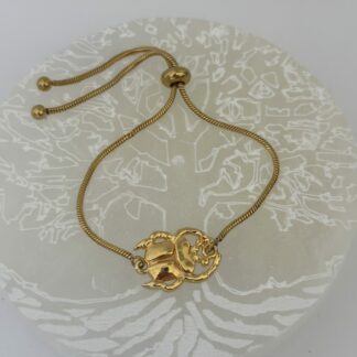 Bracelet doré scarabée