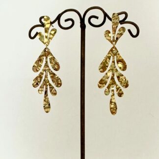 Boucles d'oreilles feuilles dorées