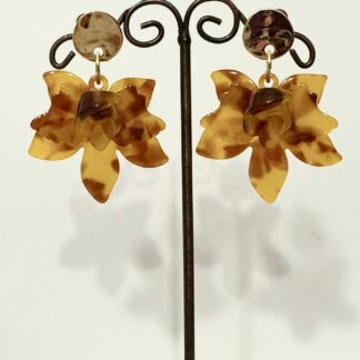 Boucles d'oreilles orchidées tachetées