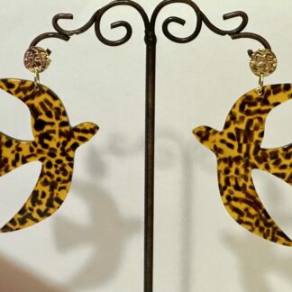 Boucles d'oreilles oiseaux mouchetés