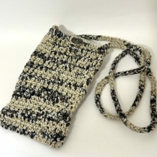 Etui téléphone potable beige doré noir