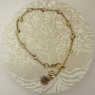 Bracelet chaîne fantaisie acier doré